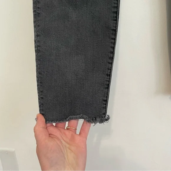 MOTHER DENIM High Waisted Looker Ankle Fray Gray High Rise Cropped Skinny Jeans - Picture 7 of 16